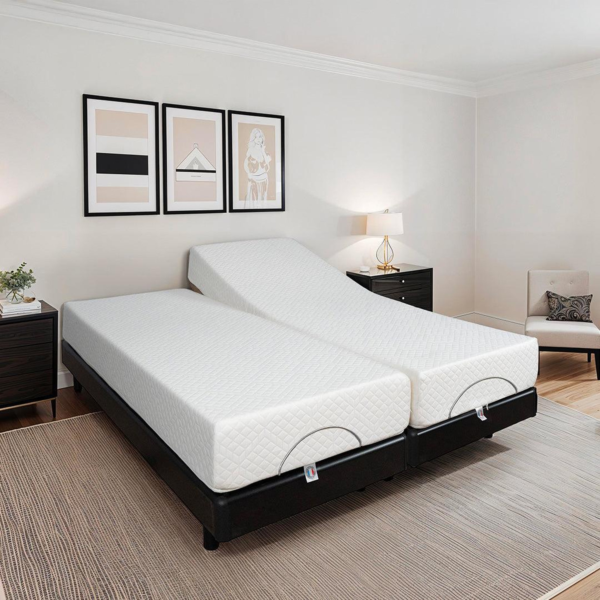 Voir la diapositive 3 : BELLECOUR Bellecour literie | ensemble superflex | sommier électrique + matelas mémoire de forme