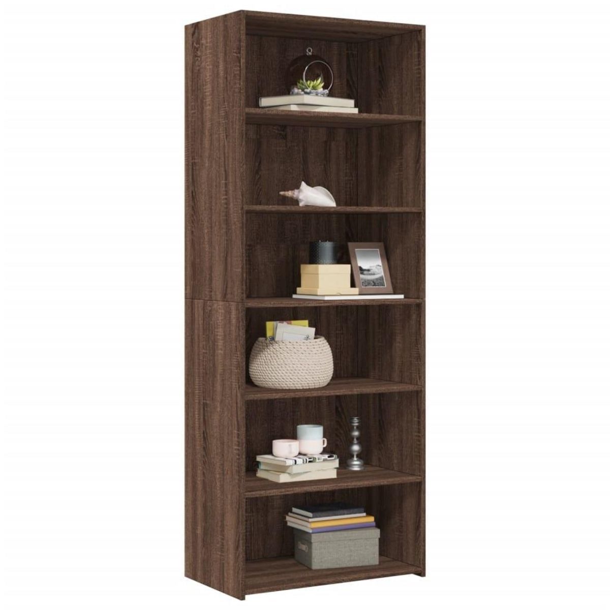 VIDAXL Buffet haut chene marron 70x41x185 cm bois d'ingenierie