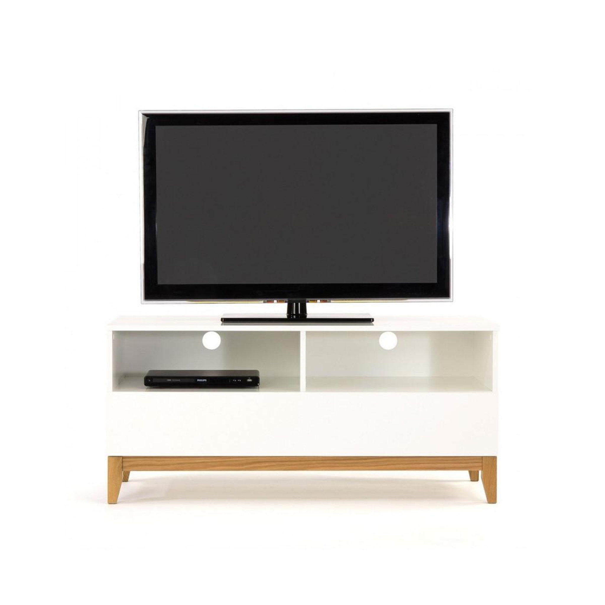 Voir la diapositive 4 : Paris Prix Meuble tv design  blanco  120cm blanc