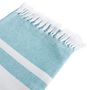 Voir la diapositive 2 : ACTUEL Foutah de plage en coton 180g/m² finition frange SAND
