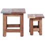 Voir la diapositive 2 : VIDAXL Tables gigognes 2 pcs bois d'acajou massif