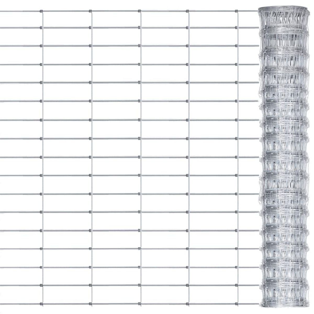 VIDAXL Cloture de jardin Acier galvanise 50x0,8 m Argente