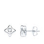 Voir la diapositive 1 : L'ATELIER D'AZUR Boucles d'Oreilles Etoiles Solitaires Diamants de Synthèse 0.10 Carats - Or 18 Carats 750 Blanc