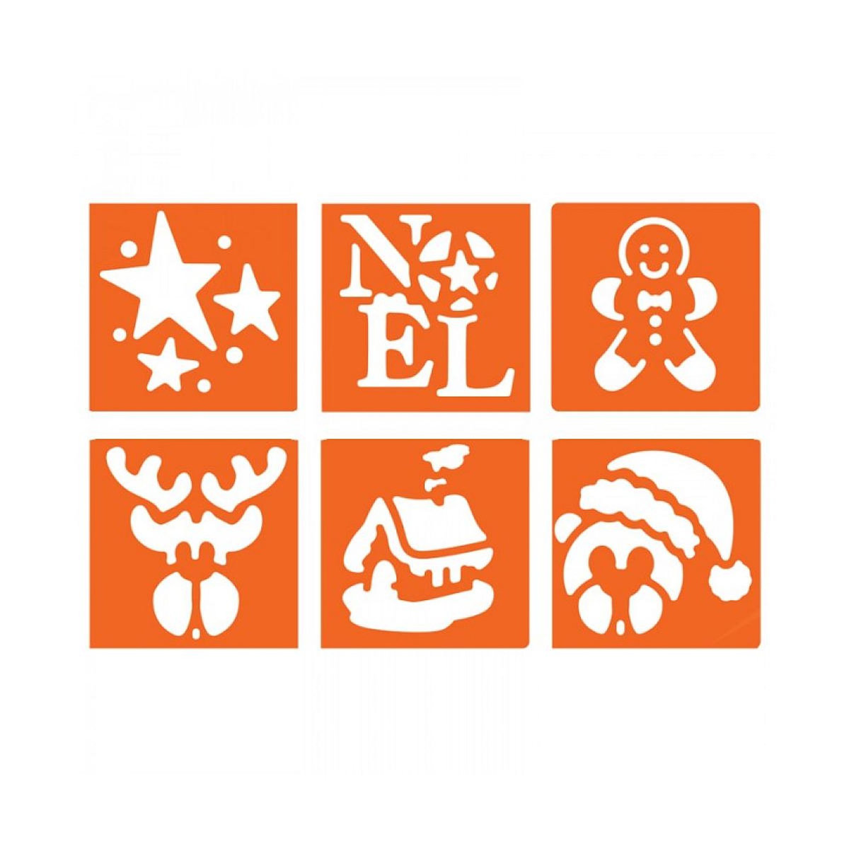 Graine créative Lot de 6 pochoirs - Noel 3