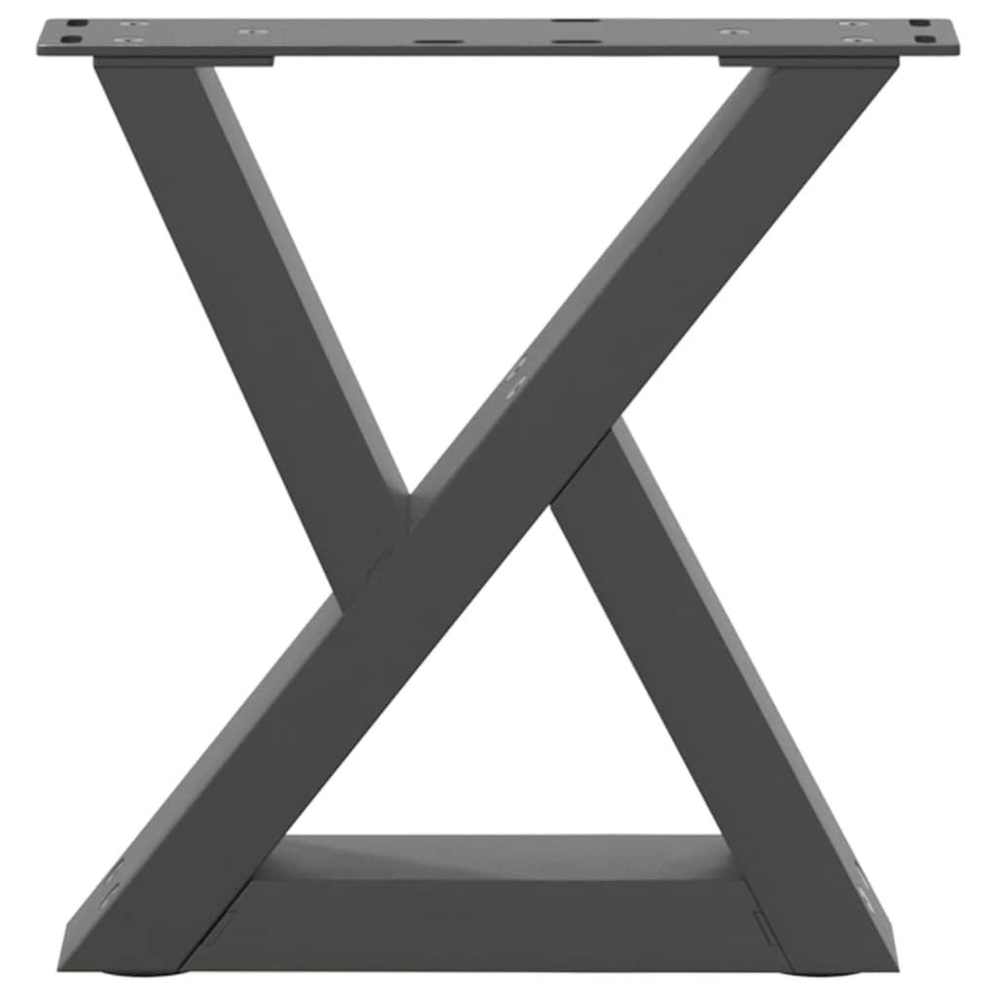 Voir la diapositive 5 : VIDAXL Pieds de table basse 2 pcs anthracite 30x(30-31,3) cm acier