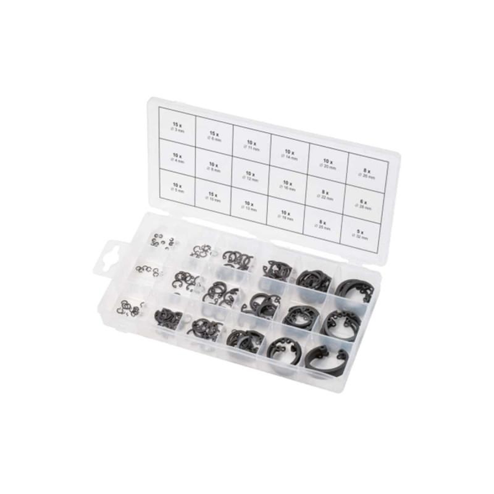 Ks Tools Assortiment de circlips ks tools - intérieur - 180 pcs - 970.0090