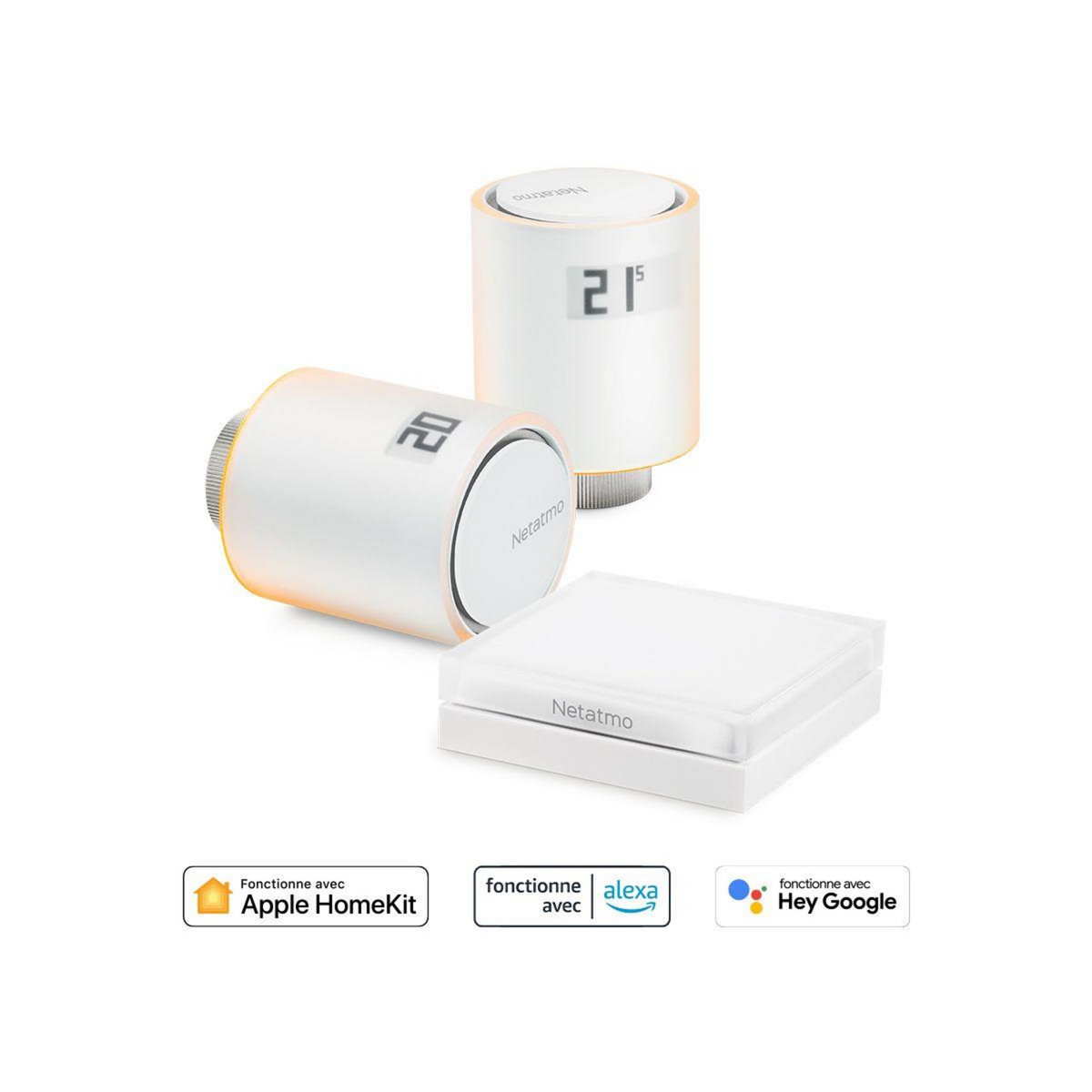 NETATMO Tête thermostatique connectée 2 tetes termostat.+adaptateur connecté