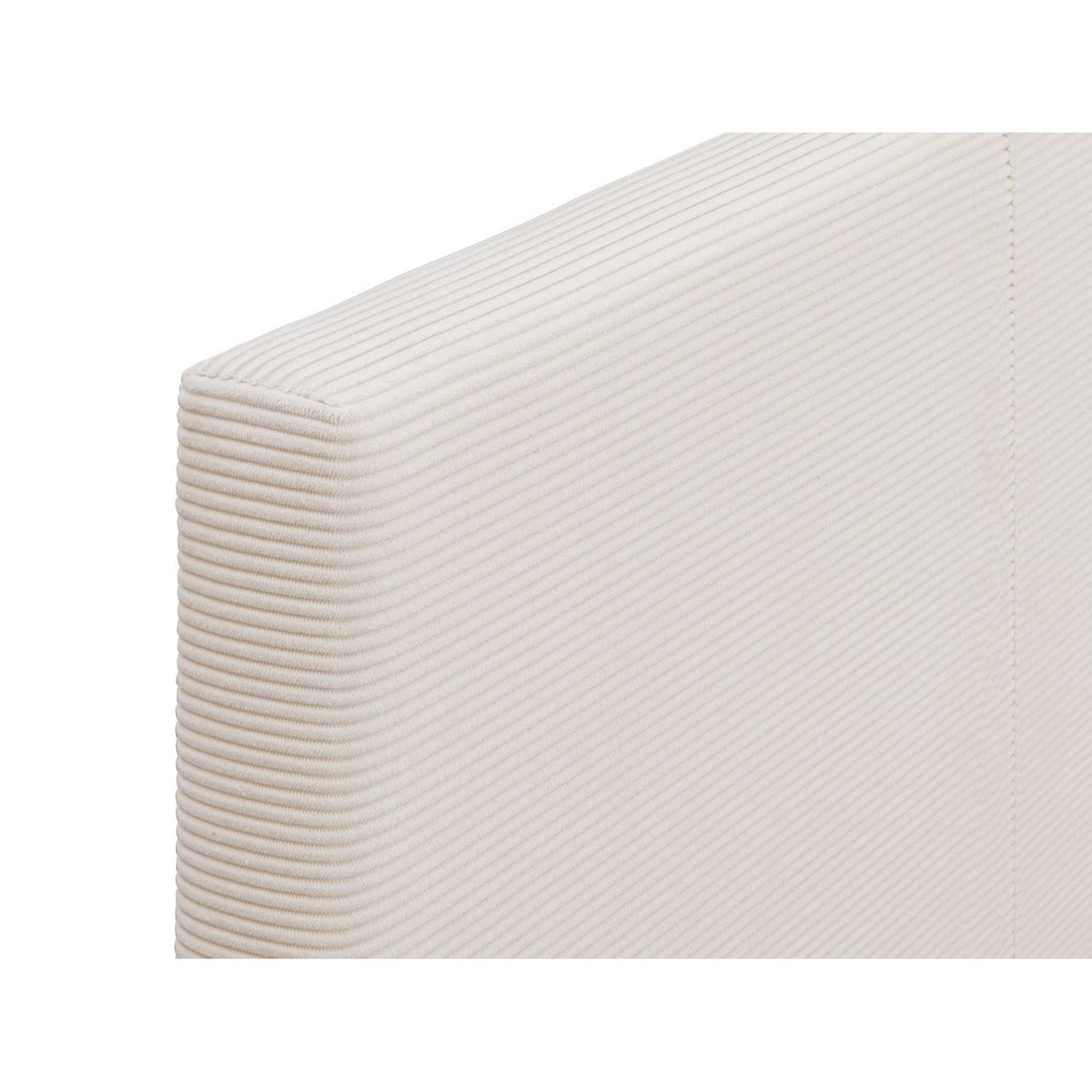 Lit adulte scandinave avec tête de lit velours cotelés 140x190 cm JULIETA