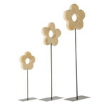 Paris Prix Lot de 3 Fleurs Déco en Bois  Dona  100cm Naturel