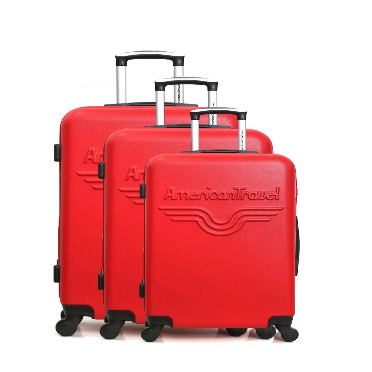 AMERICAN TRAVEL AMERICAN TRAVEL - Set de 3 Valises CHELSEA 75 cm 4 Roues