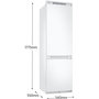Voir la diapositive 2 : Samsung Réfrigérateur combiné encastrable BRB26705EWW Metal Cooling