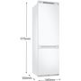 Voir la diapositive 2 : Samsung Réfrigérateur combiné encastrable BRB26705EWW Metal Cooling