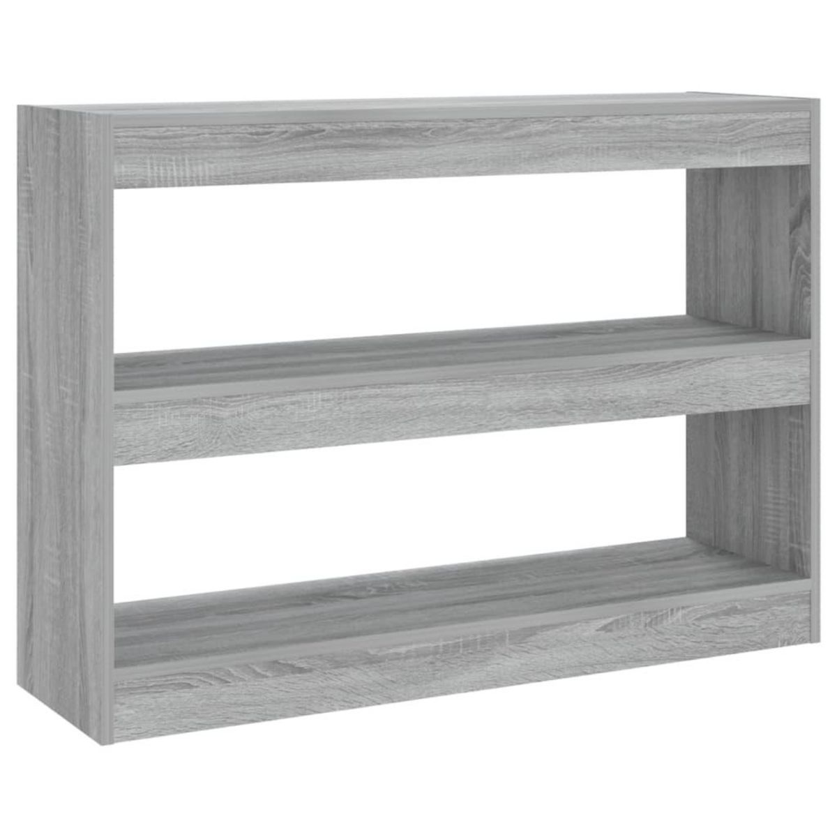 VIDAXL Bibliotheque/Separateur de piece sonoma gris 100x30x72 cm