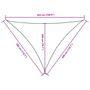 Voir la diapositive 6 : VIDAXL Voile de parasol tissu oxford triangulaire 3x3x4,24 m creme