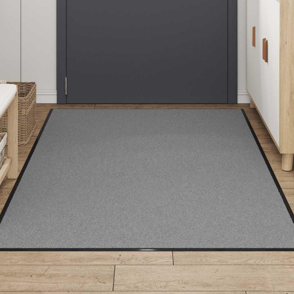 VIDAXL Paillasson gris 115x200 cm