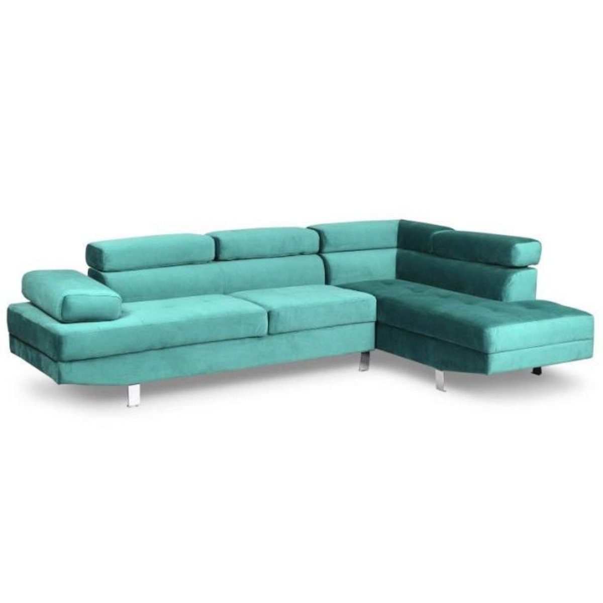 Paris Prix Canapé d'Angle Droit  Têtière  260cm Vert