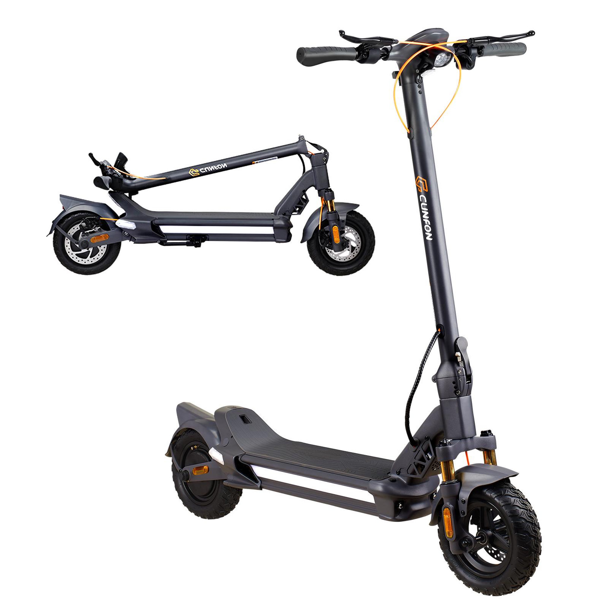 Voir la diapositive 2 : CUNFON Trottinette électrique pliable cunfon rz800, double suspension, grande autonomie
