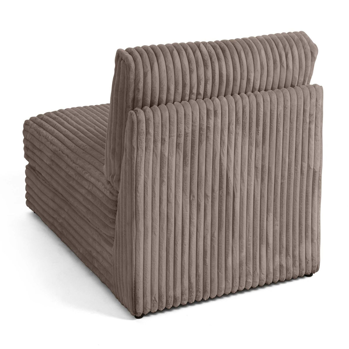 LISA DESIGN Jasper - module méridienne - en fausse fourrure côtelée