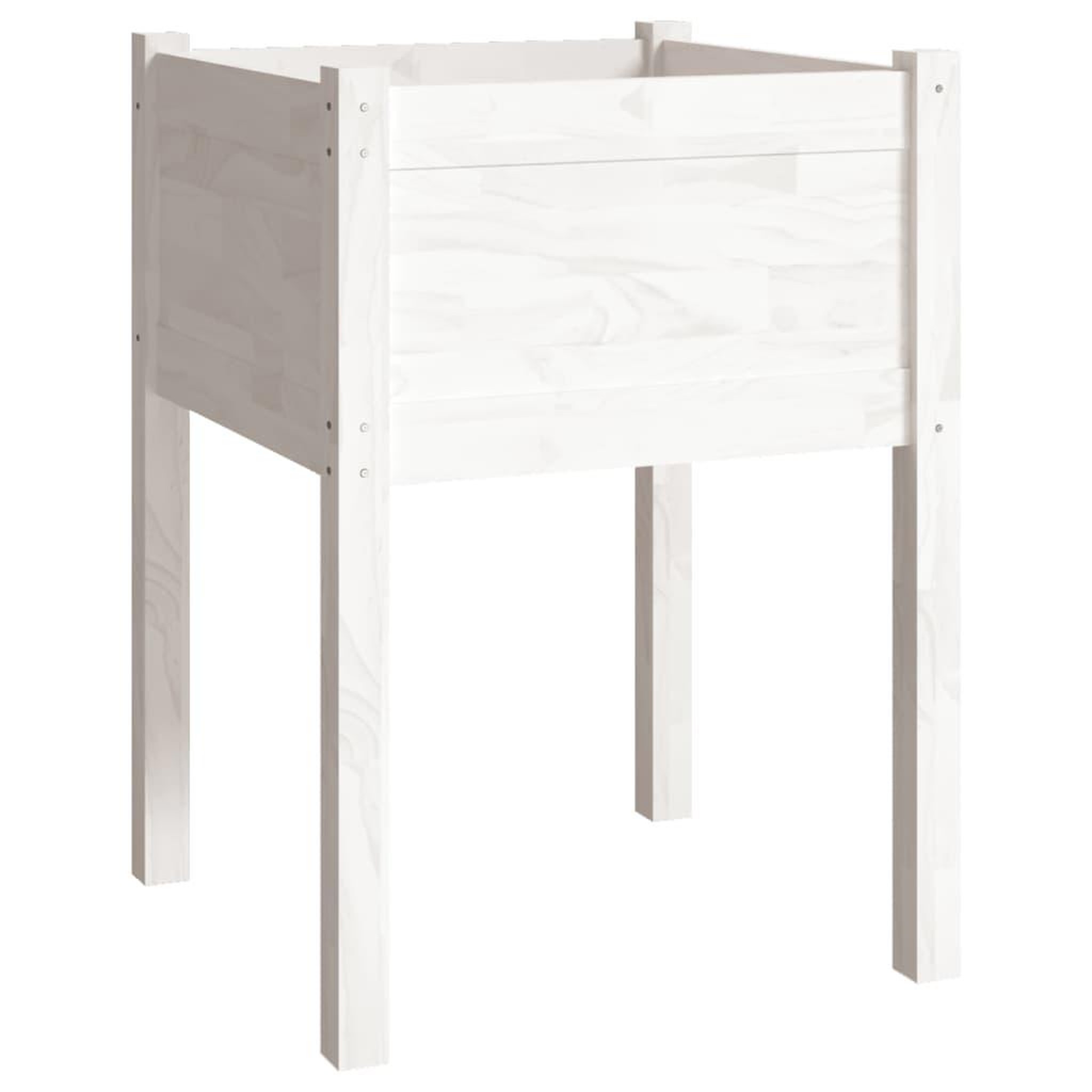 Voir la diapositive 4 : VIDAXL Jardinieres 2 pcs Blanc 50x50x70 cm Bois de pin massif