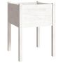 Voir la diapositive 4 : VIDAXL Jardinieres 2 pcs Blanc 50x50x70 cm Bois de pin massif