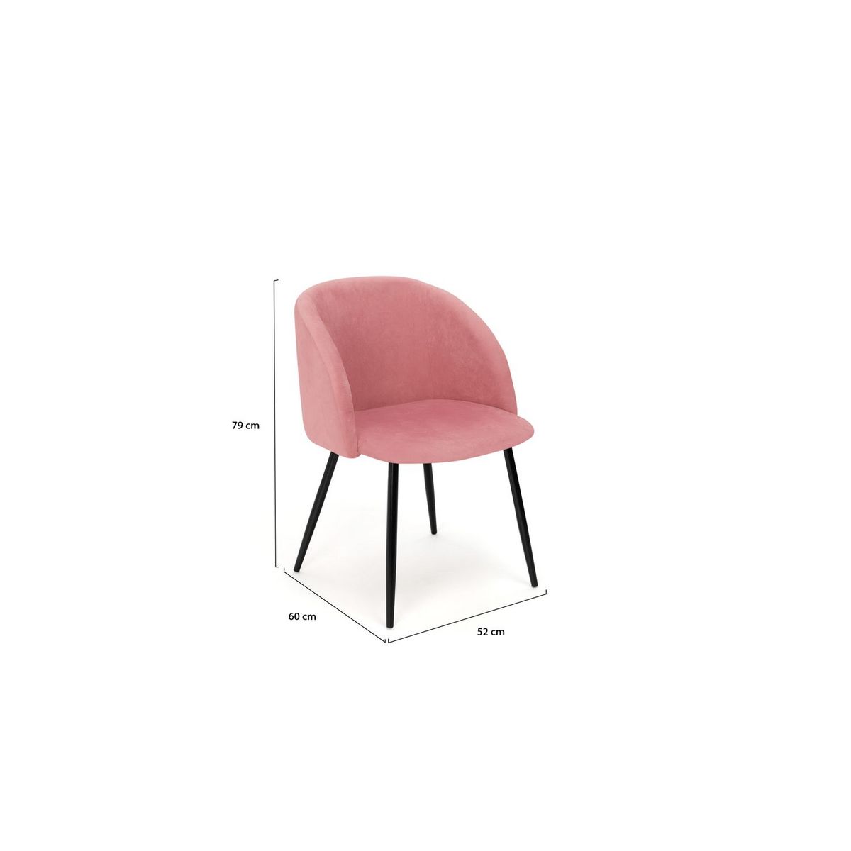 Lot de 2 chaises en velours NINON
