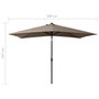 Voir la diapositive 6 : VIDAXL Parasol de jardin avec LED et mat en acier taupe 2x3 m