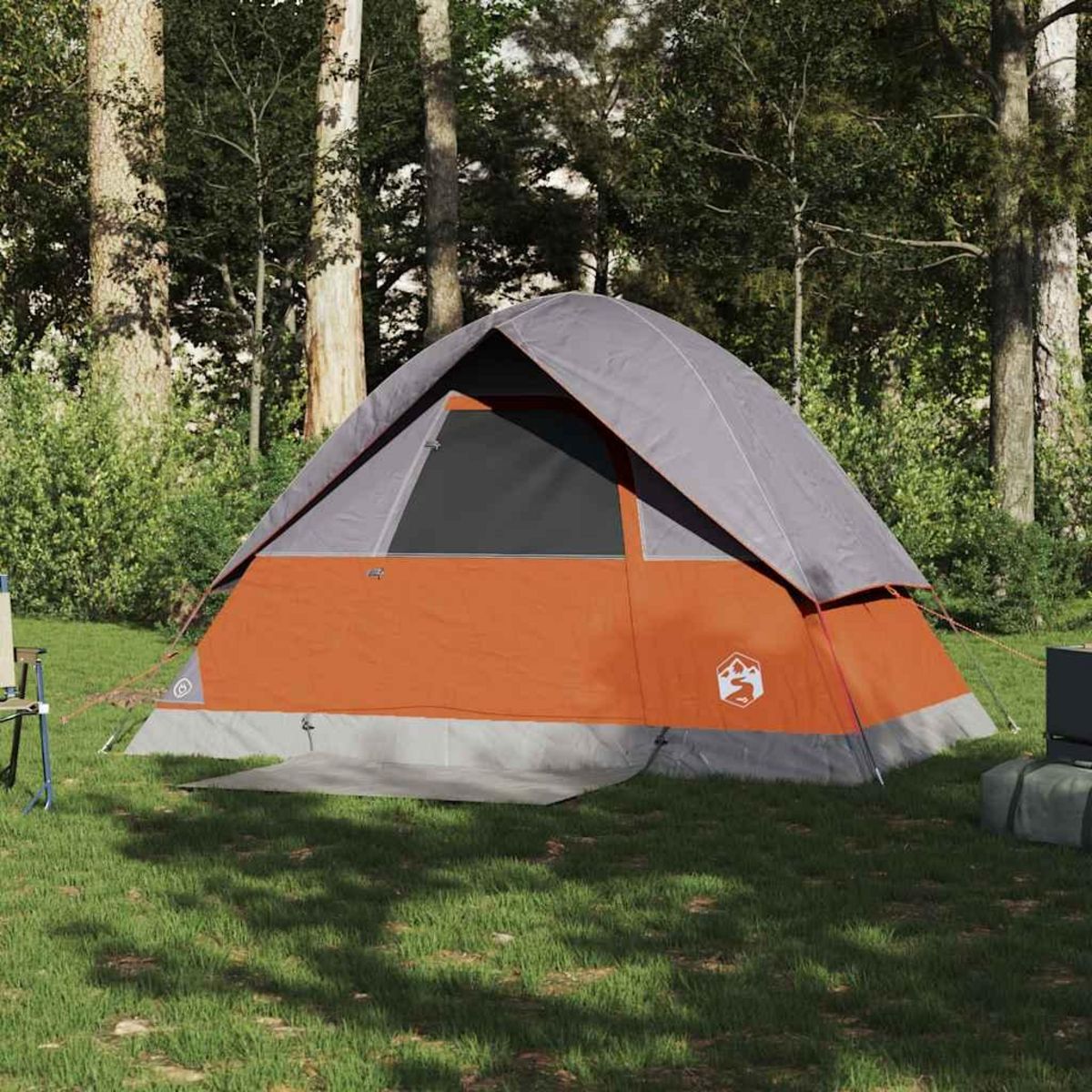 VIDAXL Tente de camping a dome 2 personnes orange impermeable
