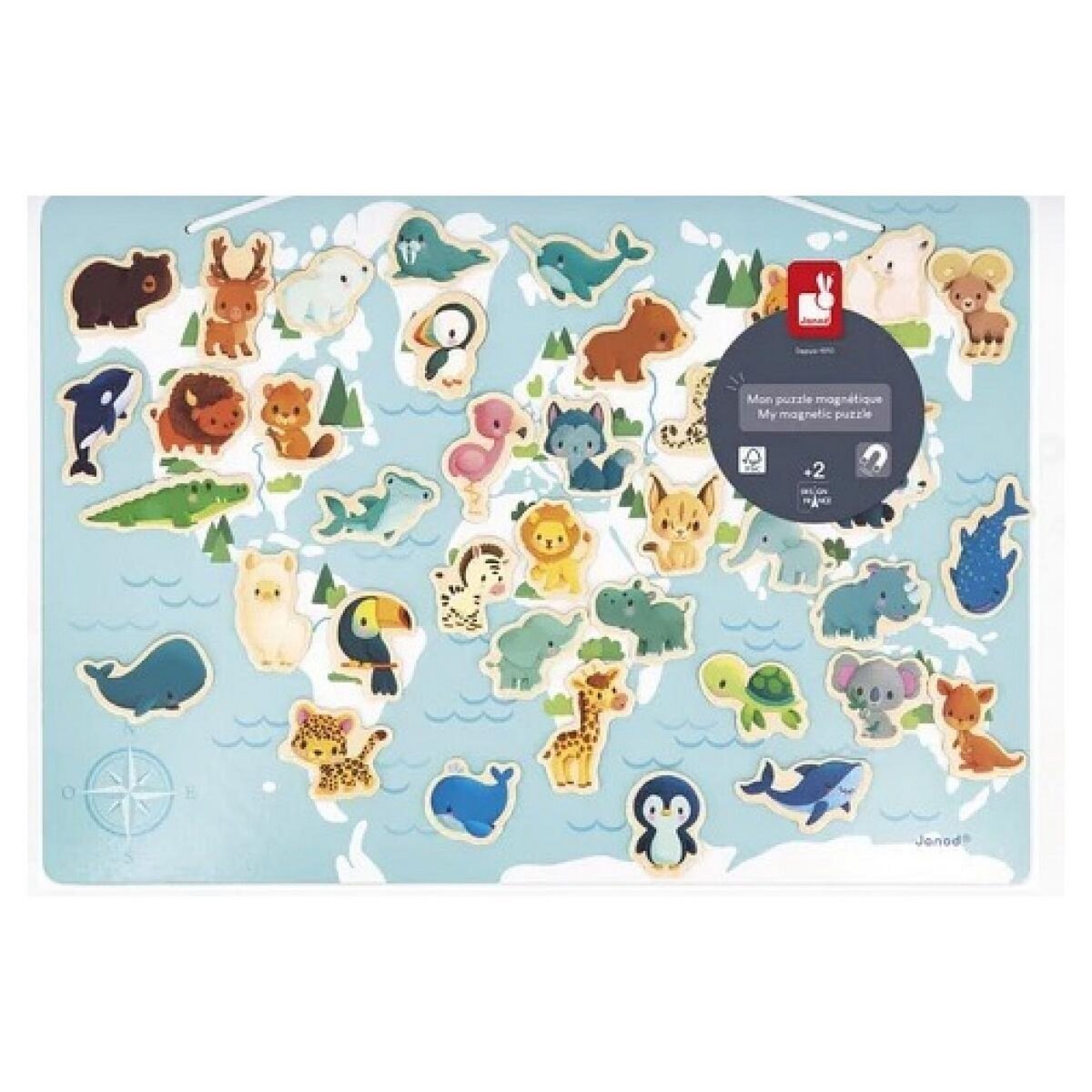 Juratoys-Janod Mon puzzle magnetique minikids