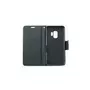 amahousse Housse Galaxy S9 folio noir texturé languette aimantée