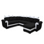 Voir la diapositive 1 : BEST MOBILIER Henry - canapé panoramique d'angle réversible - 7 places - convertible avec coffre - en tissu et pu