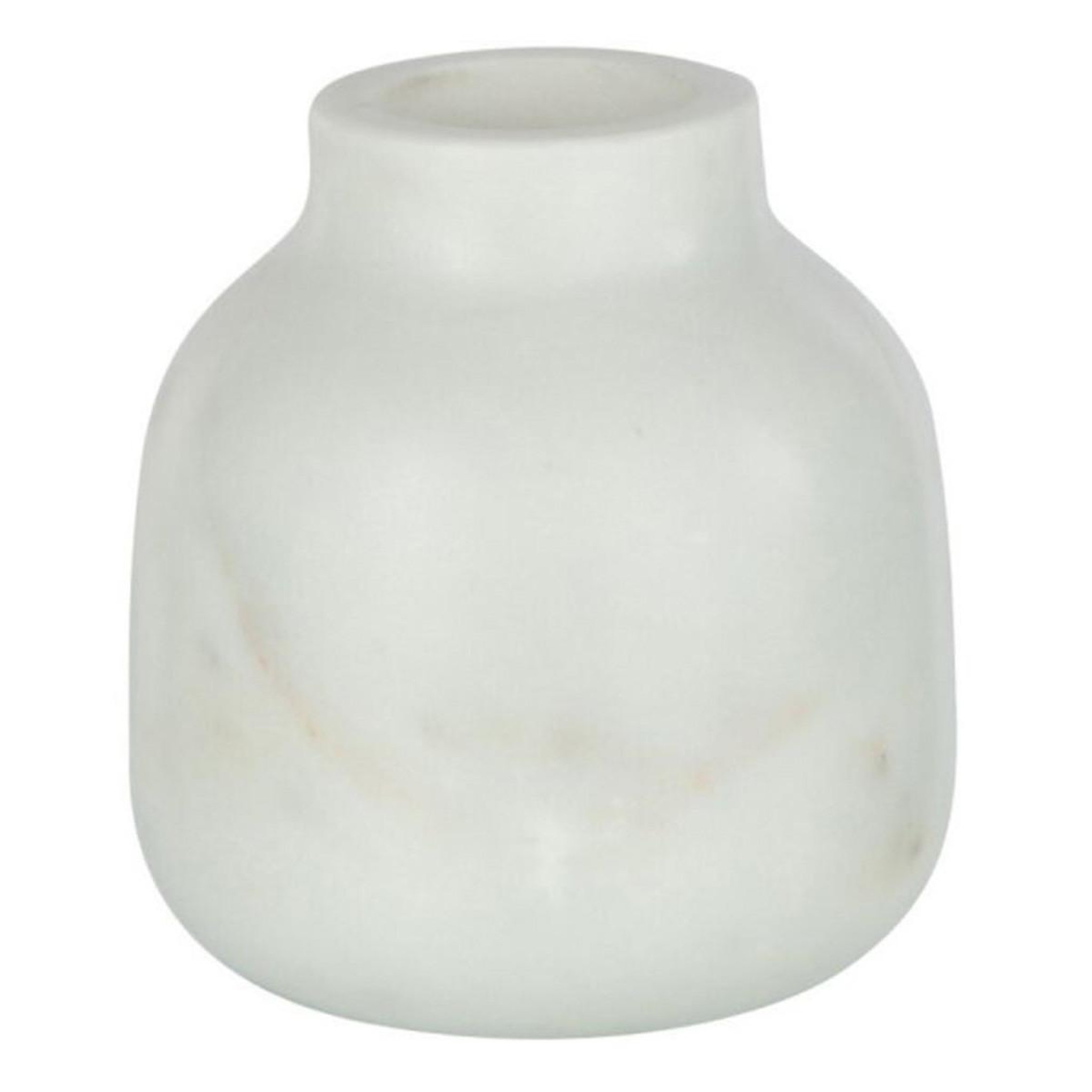 Voir la diapositive 1 : J-LINE Vase Bouteille Déco  Marbre  10cm Blanc