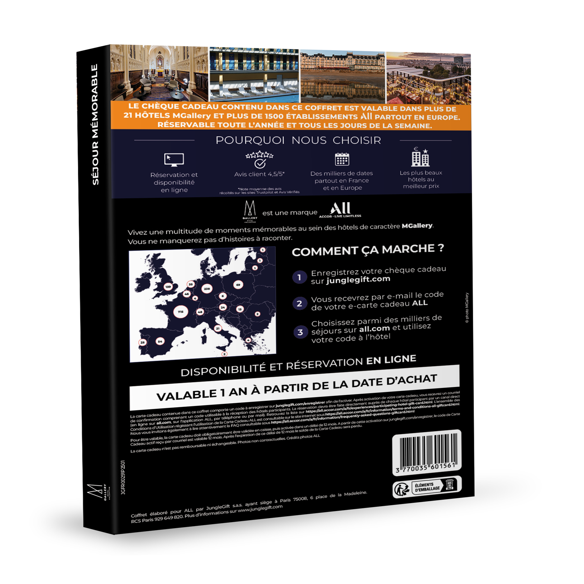 Voir la diapositive 3 : ALL ACCOR Coffret cadeau All-accor - Séjour mémorable Mgallery