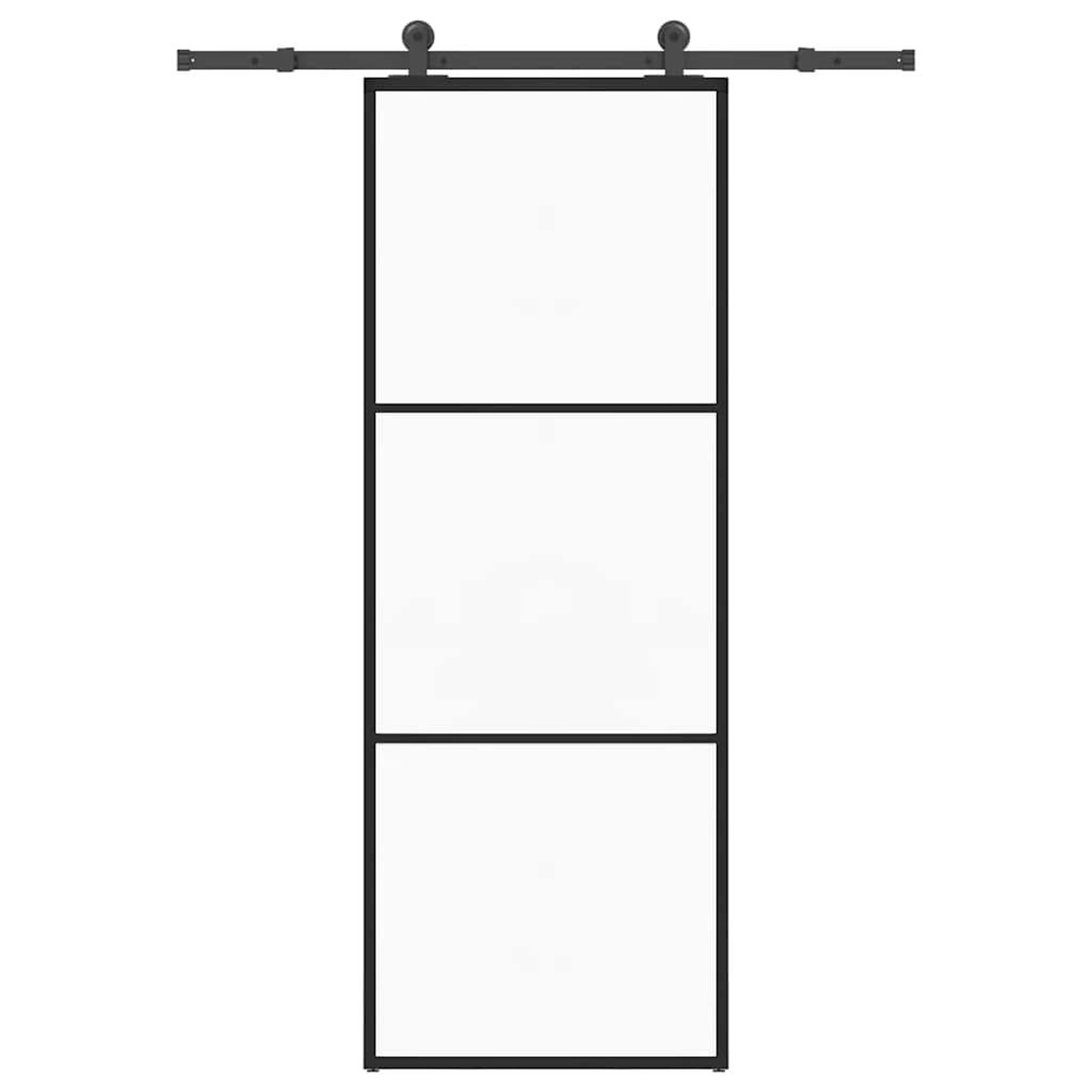 VIDAXL Porte coulissante avec kit de quincaillerie 76x205 cm Verre ESG