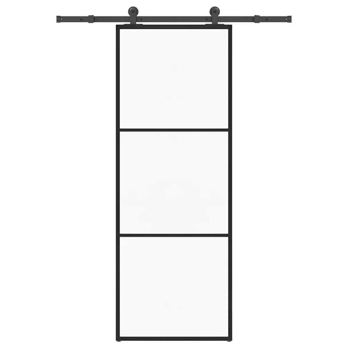 VIDAXL Porte coulissante avec kit de quincaillerie 76x205 cm Verre ESG