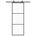 VIDAXL Porte coulissante avec kit de quincaillerie 76x205 cm Verre ESG