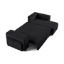 Voir la diapositive 2 : BEST MOBILIER Topaze - canapé d'angle réversible 4 places - convertible avec coffre, tablette et poufs - en velours côtelé