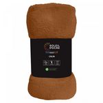 SOLEIL D'OCRE Couverture, Plaid en flanelle CALIN par Soleil d'Ocre. Coloris disponibles : Noir, Blanc, Marron, Vert, Orange, Gris, Rouge, Bleu