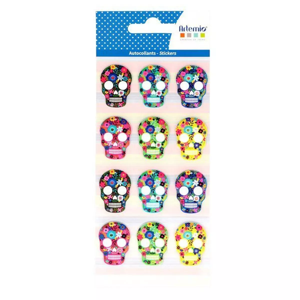 Artemio Stickers puffies - Viva la vida - Têtes de mort