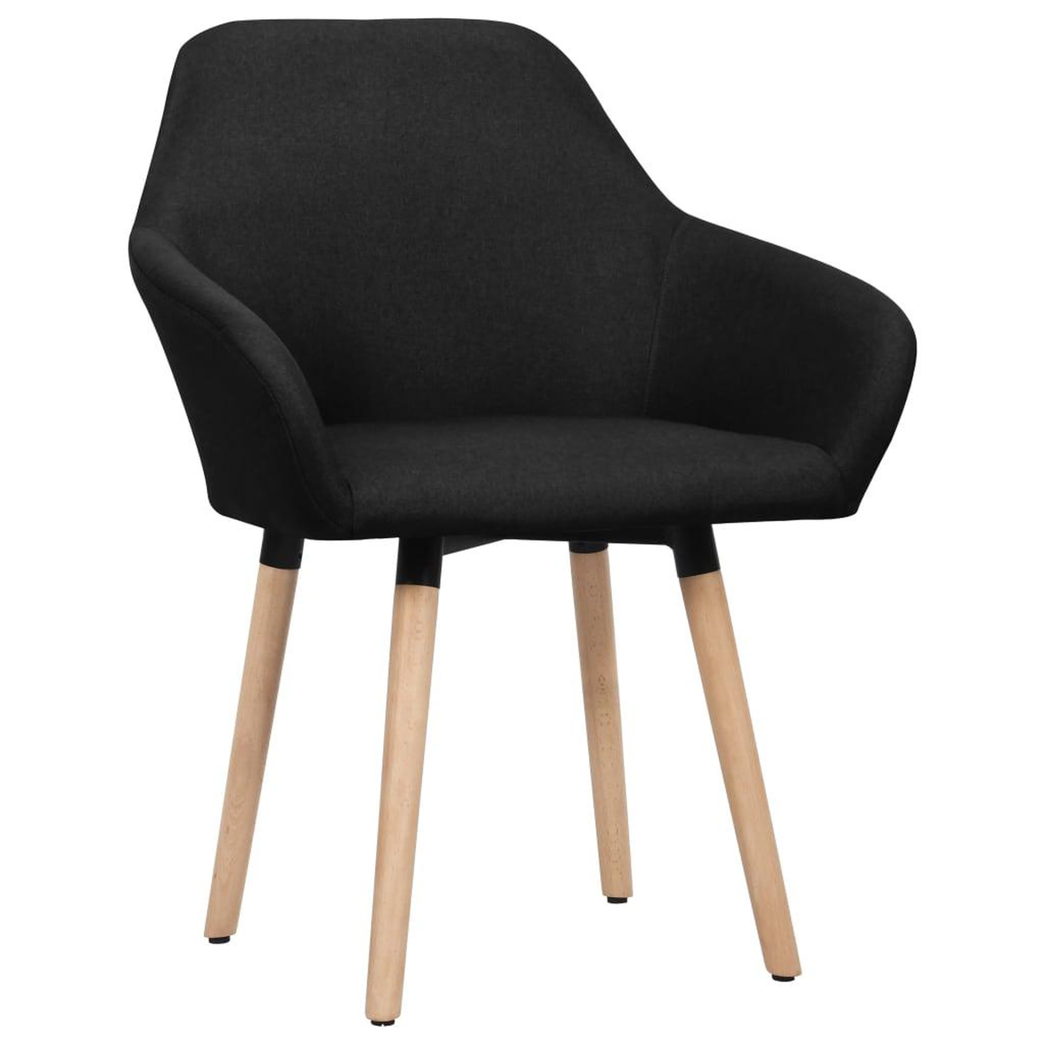 Voir la diapositive 2 : VIDAXL Chaises a manger lot de 2 noir tissu