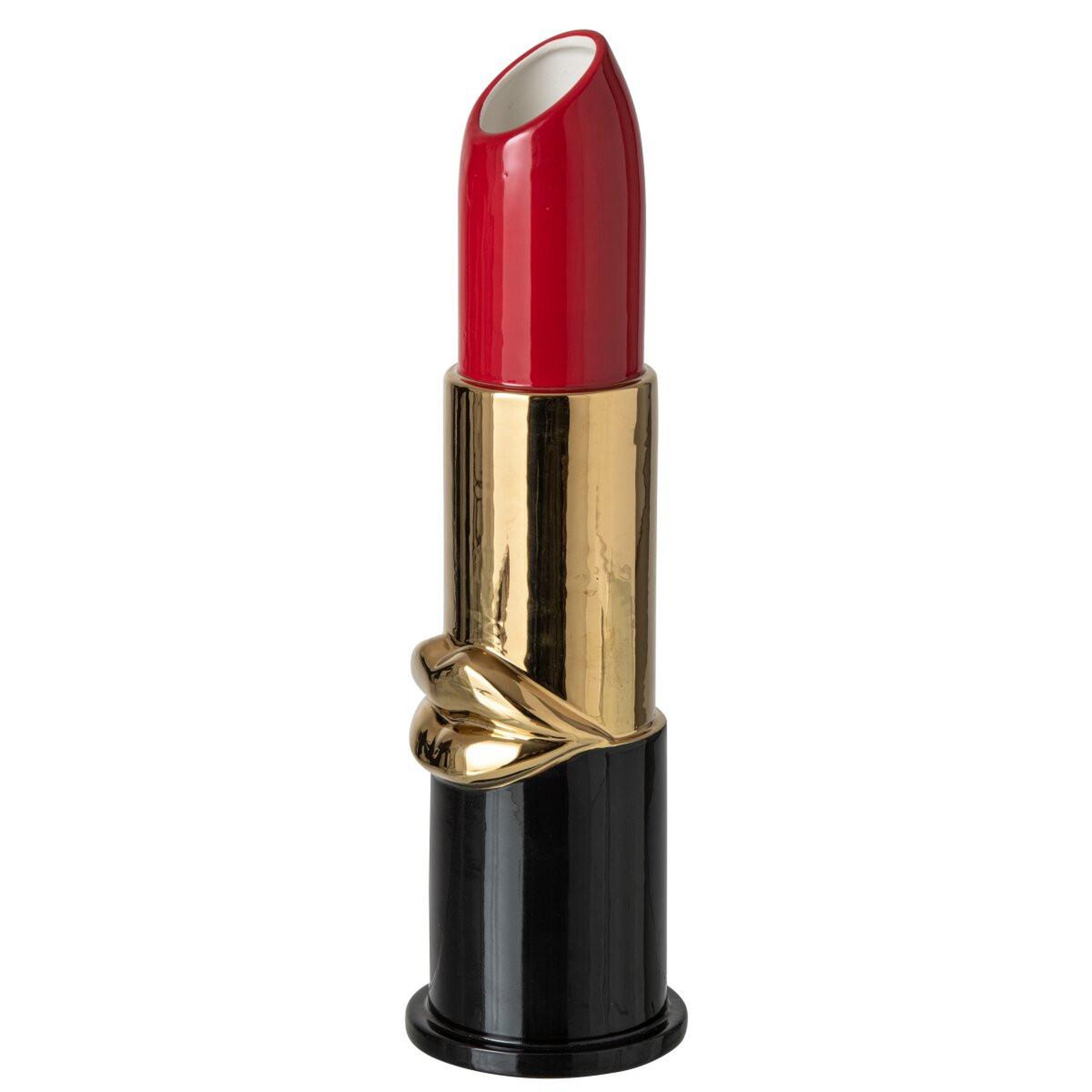 Voir la diapositive 2 : J-LINE Vase Rouge à Lèvres  Leif  38cm Multicolore