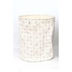 HEART OF THE HOME Panier à linge Géométrique - Diam. 38 x H. 42 cm. Coloris disponibles : Noir