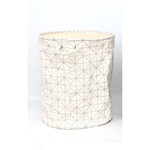 HEART OF THE HOME Panier à linge Géométrique - Diam. 38 x H. 42 cm. Coloris disponibles : Noir