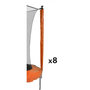Voir la diapositive 1 : JUMP4FUN Protection pour perches de trampolines toutes tailles Pack de 8 Chaussettes universelles