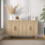Voir la diapositive 2 : Habitat et Jardin Buffet en bois  Roger  - 120 x 29 x 73 cm - Chêne Saphir