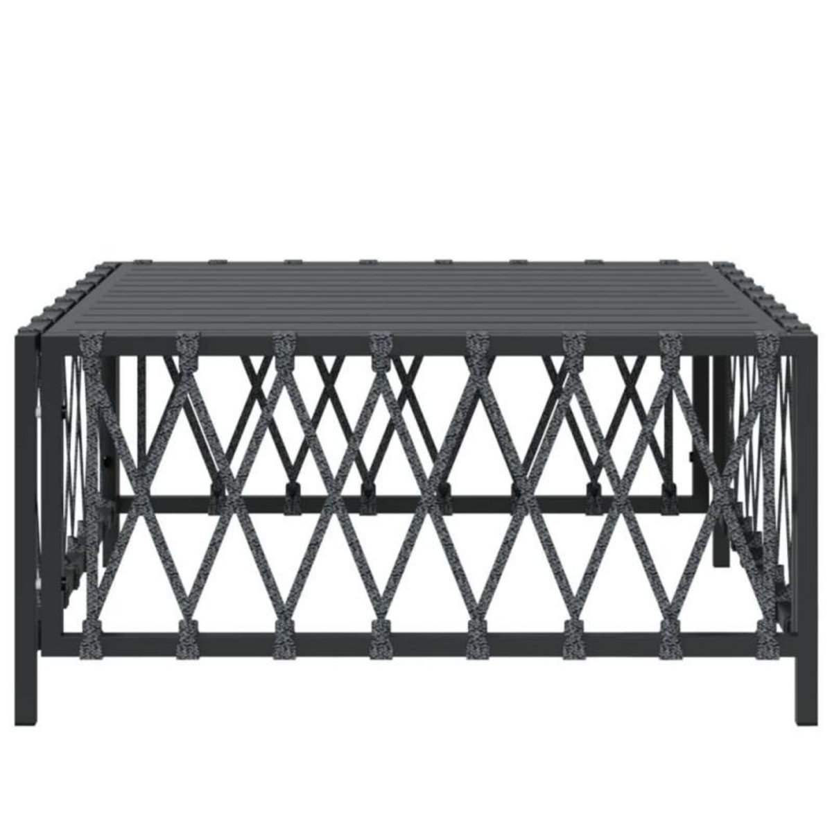 VIDAXL Table de jardin anthracite 70x70x34 cm tissu tissé