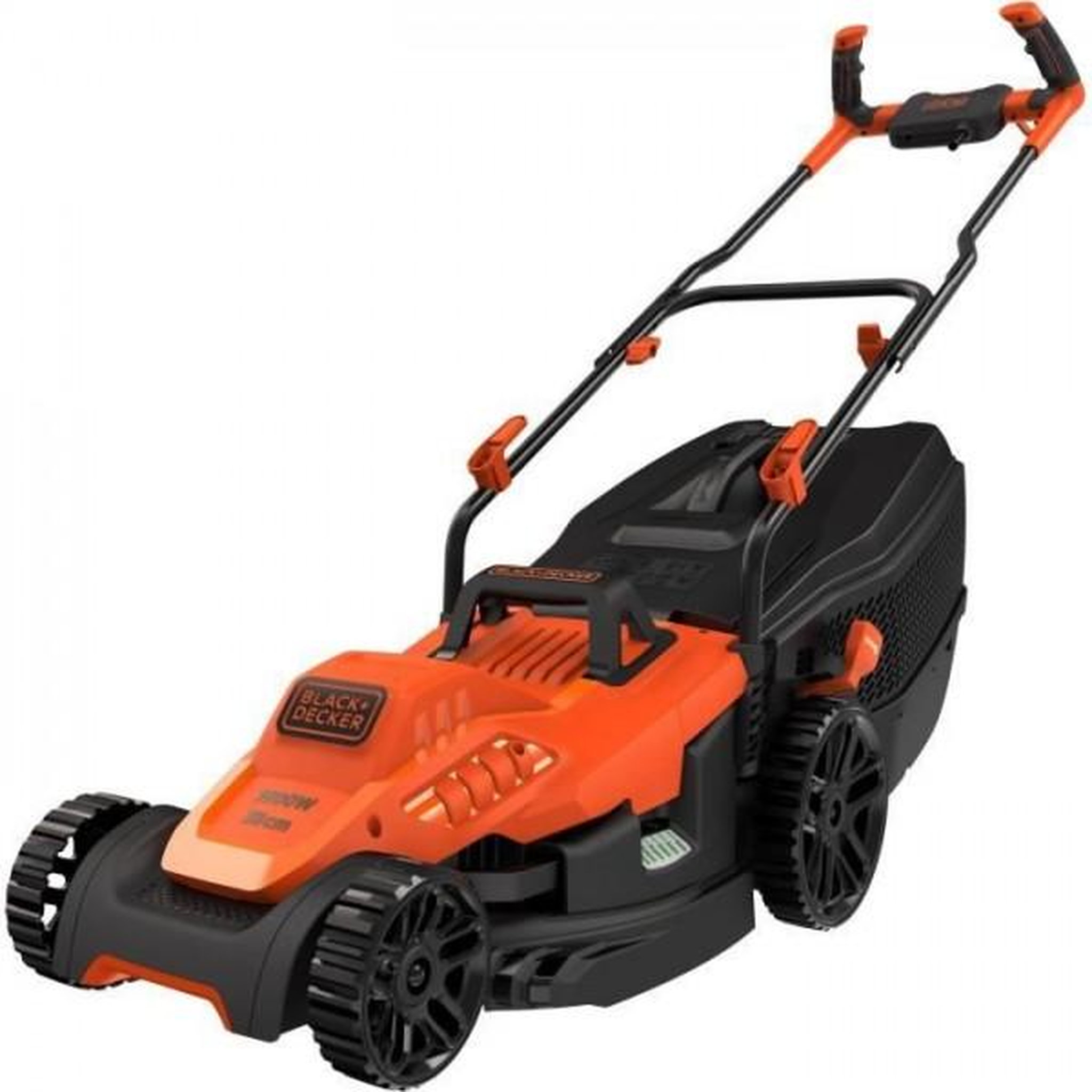 Black et Decker Tondeuse a Gazon   Filaire BLACK+DECKER BEMW471BH-QS 1600W 38 cm - 6 Hauteurs Réglables