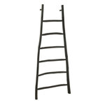 Paris Prix Échelle en Teck  6 Echelons  185cm Noir