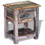 Voir la diapositive 2 : VIDAXL Table d'appoint 1 tiroir Bois de recuperation massif 43x33x51cm