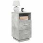 Voir la diapositive 1 : VIDAXL Table de chevet avec 2 tiroirs gris beton 36x36x68 cm