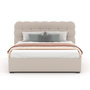 Voir la diapositive 6 : CONCEPT USINE Lit nuage avec coffre de rangement 160x200cm en velours beige DALLAS